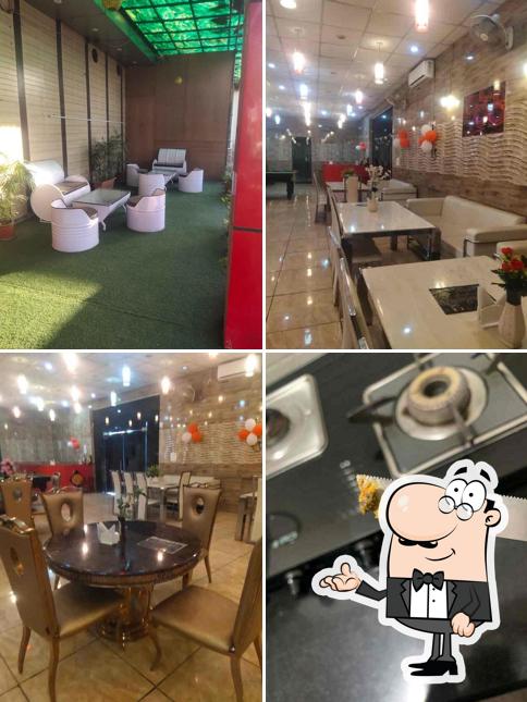 The interior of New Moonshine Resorts And Restaurant