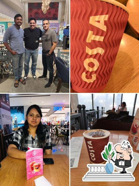 The exterior of Costa Coffee