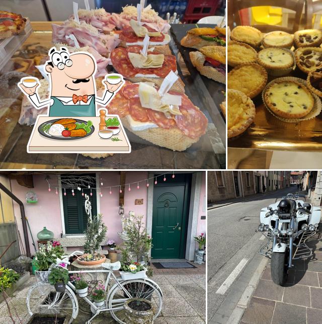 La cibo e esterno del ristorante