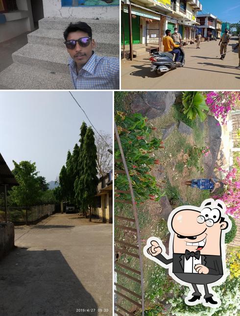 Enjoy the view at the outside area of Raja Hotel