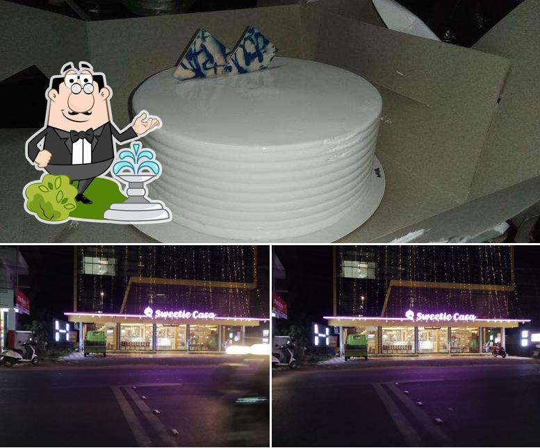 Among different things one can find exterior and food at Sweetie Casa
