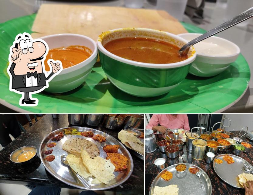 Among various things one can find interior and food at Shrinath Dining Hall
