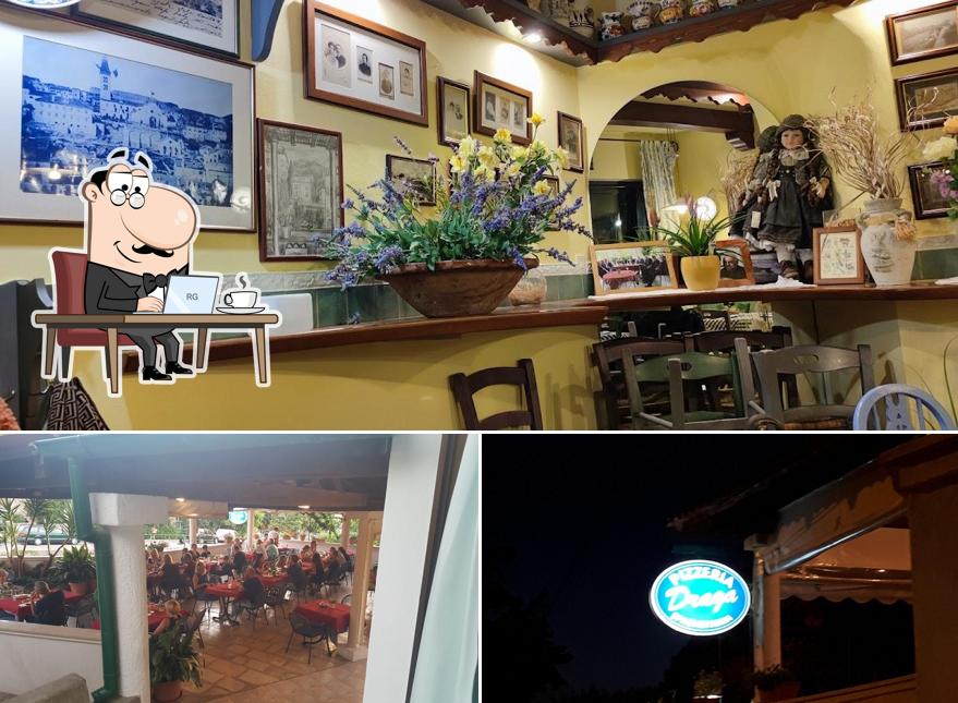 Gli interni di Pizzeria Draga