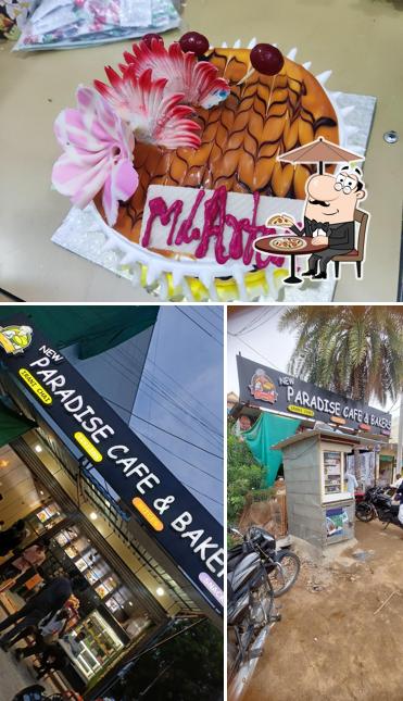 New paradise cafe baker's is distinguished by exterior and food
