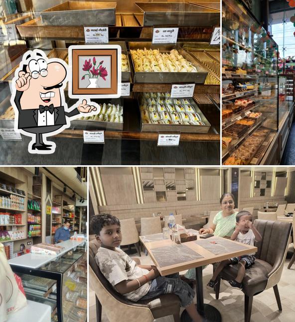 The interior of Rahul Sweets Panki Kanpur Restaurant in Panki