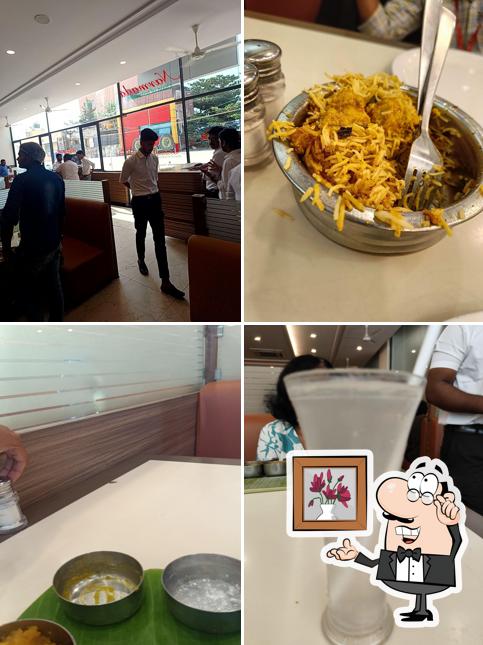 The interior of Narmada Chain Of Restaurant sholinganallur