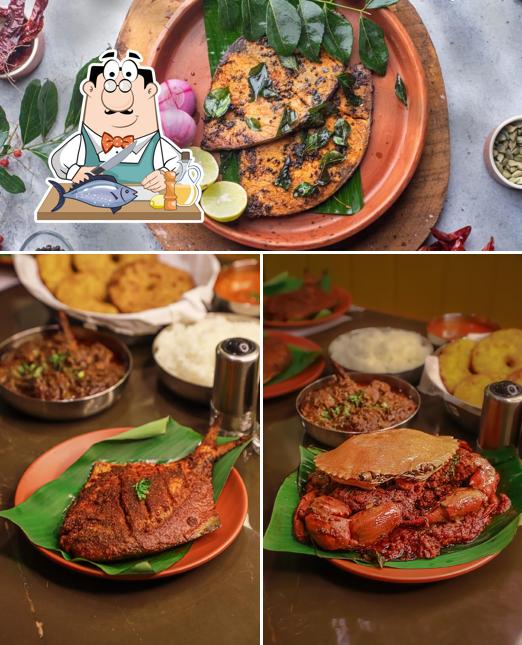 Grilled salmon at Konkan Curry House