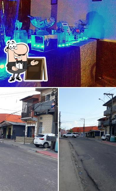 A exterior e balcão de bar do restaurante