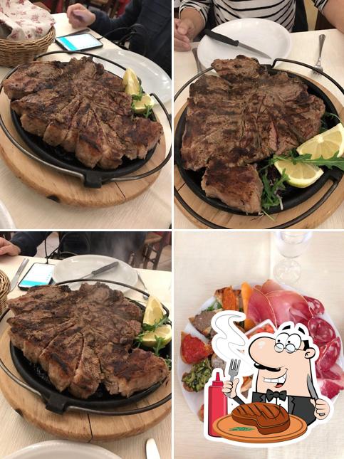 Ordina i piatti di carne a Trattoria di Cagnano