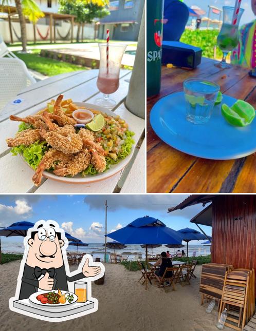 A ilustração a TH Praia - Bar e Restaurante - Petiscos / Frutos do Mar / Drinks / Melhor Arrumadinho da Praia’s comida e interior