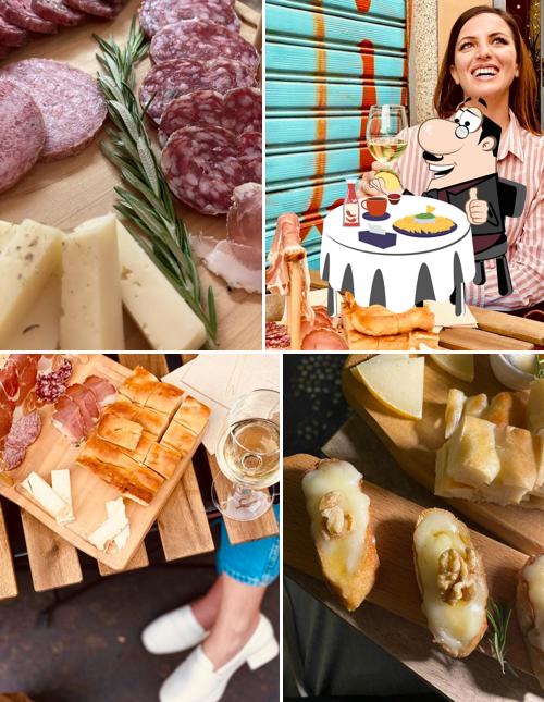 Piatto di formaggi al Norcineria Nobili