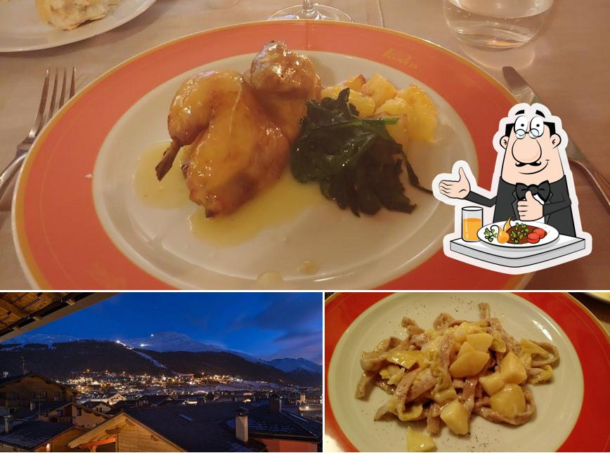 La cibo e esterno del ristorante