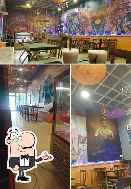 The interior of lick me live ice cream parlour