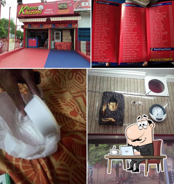 The interior of Khana Khajana Ashwani Nagar Raipur