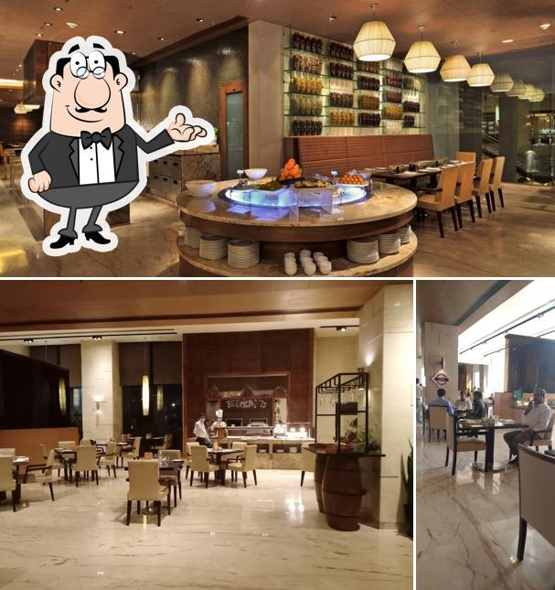 The interior of Okra