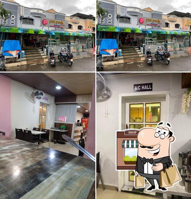 Petpooja Veg Restaurant (By Arjun) is distinguished by exterior and interior