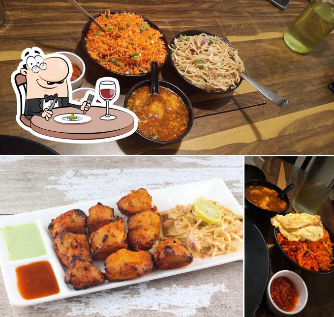 Take a look at the photo showing food and beverage at Hotel Abhidnya