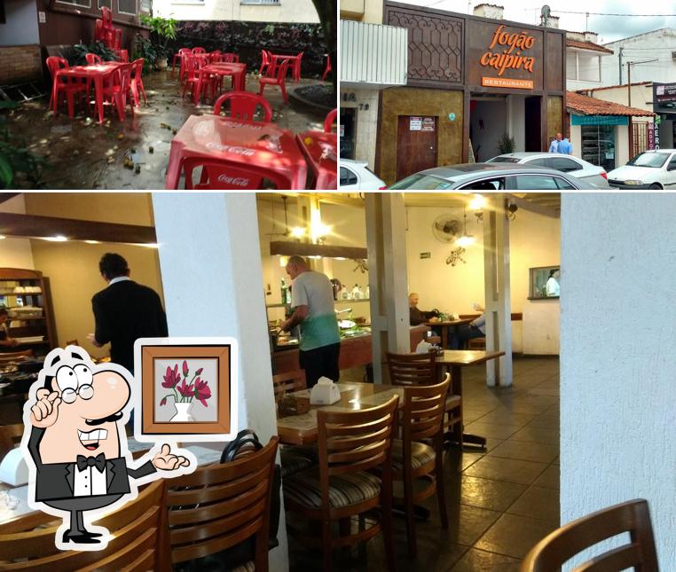 Esta é a foto apresentando interior e exterior a Fogão Caipira