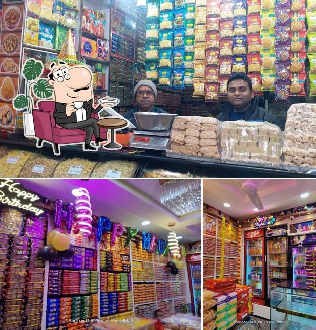 The interior of Virendra Namkeen Gwalior