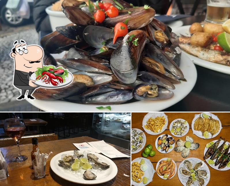 A Ostra Bêbada oferece uma escolha de itens de frutos do mar