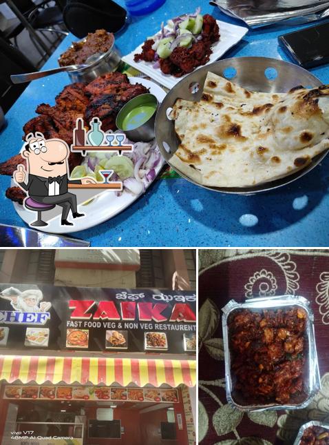 The interior of Chef Zaika Restaurant (Veg - Non Veg)