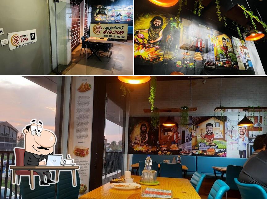 The image of interior and food at Eattans Dosa, taliparamba
