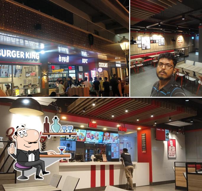 The interior of KFC