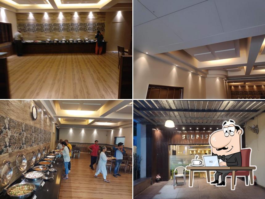 The interior of Samrasi Premium Gujarati dinning