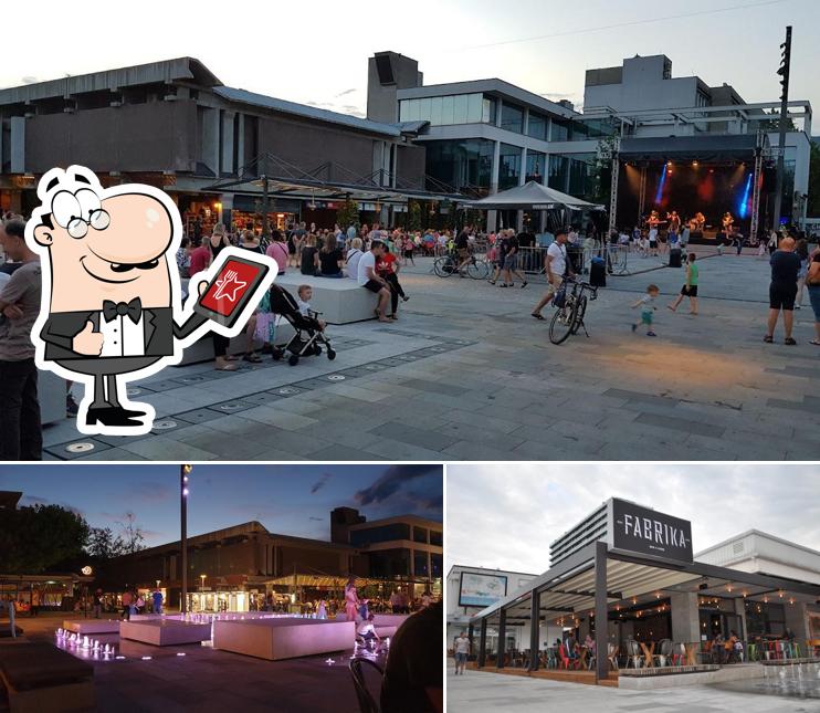 Goditi la vista dall'area esterna di Fabrika