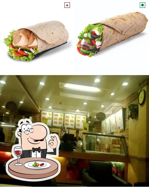 Among different things one can find food and interior at Subway