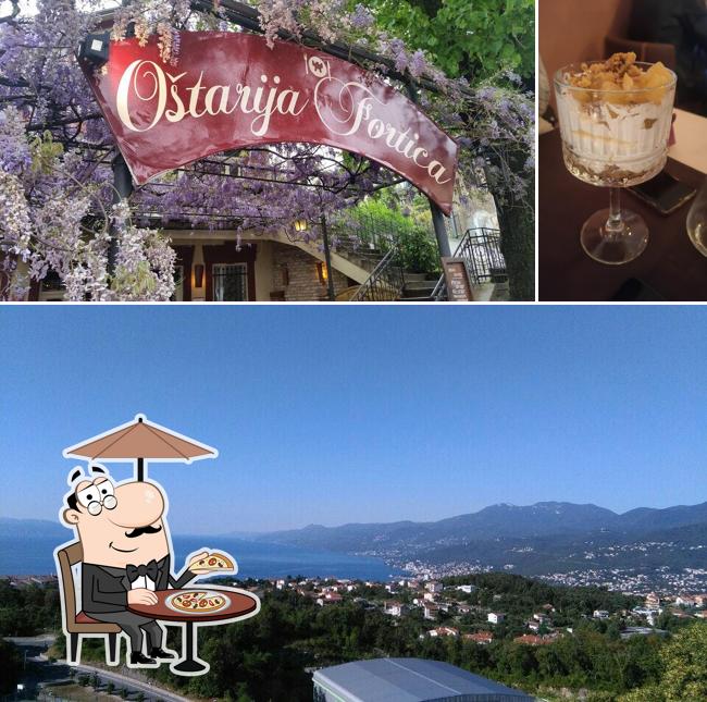 Questa è la foto che mostra la esterno e bevanda di Bistro oštarija Fortica