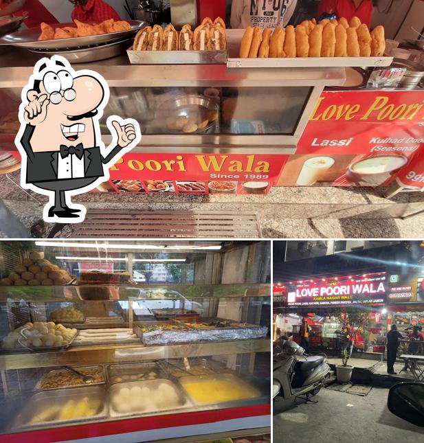 The interior of Love Poori Wala (Prashant Vihar)