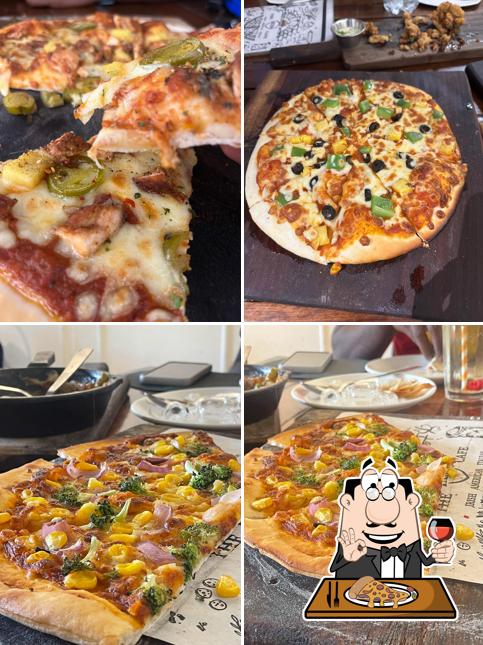 Get pizza at The Irish cafe