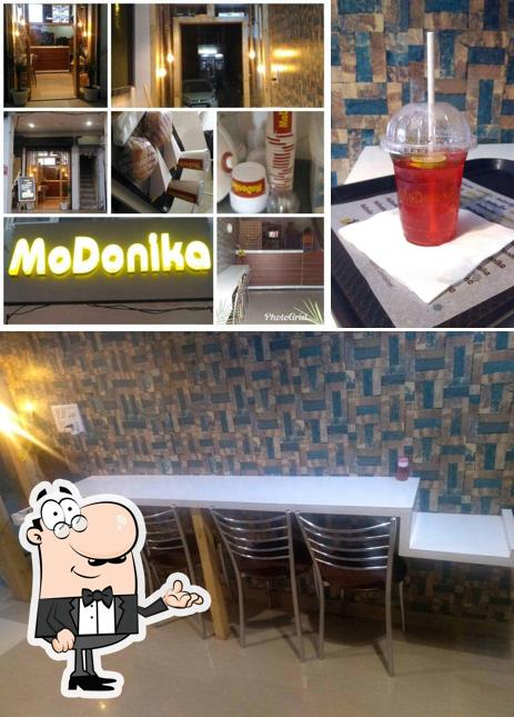 The interior of MoDonika Pizza