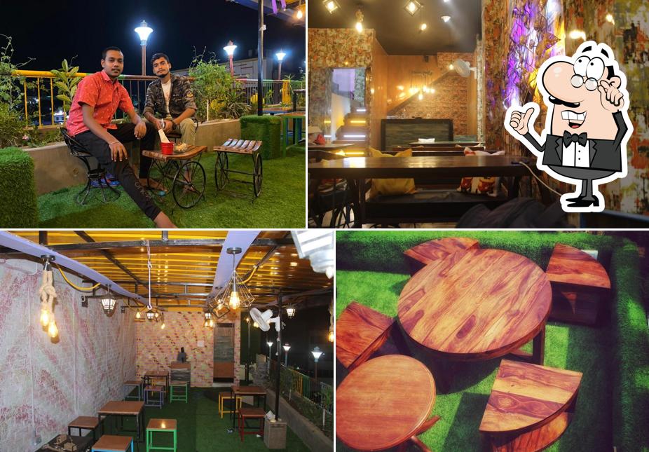 The interior of Roof top cafe