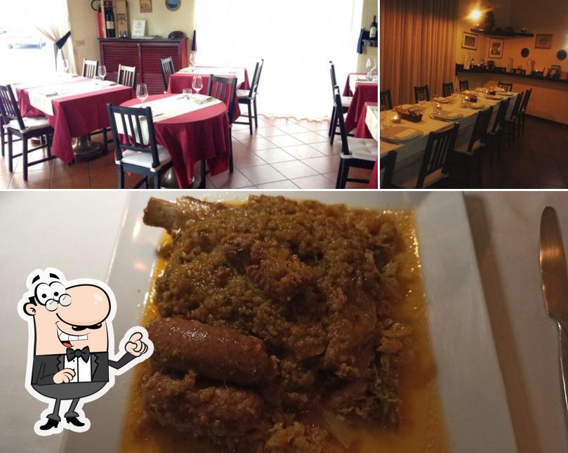 La interni e cibo del ristorante