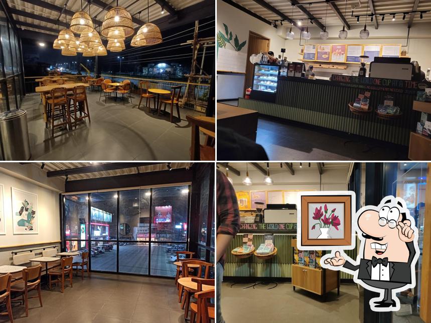 Take a seat at one of the tables at Third Wave Coffee