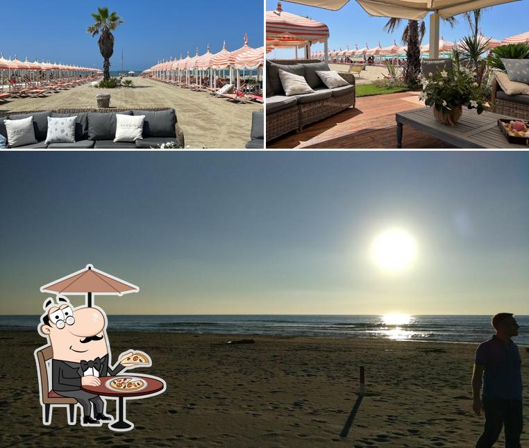 Puoi goderti l'aria fresca da seduto all'esterno di Bagno Pardini Beach Club e Restaurant