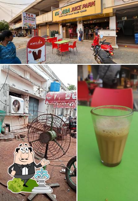 This is the picture depicting exterior and beverage at Thoiba Juce park