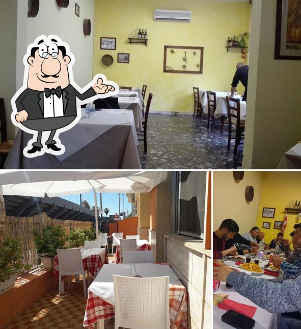 Gli interni di Trattoria La Pergola