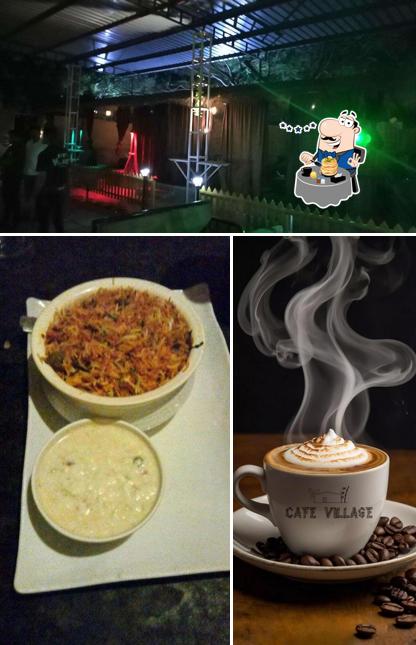 Check out the photo depicting food and interior at Cafe Village