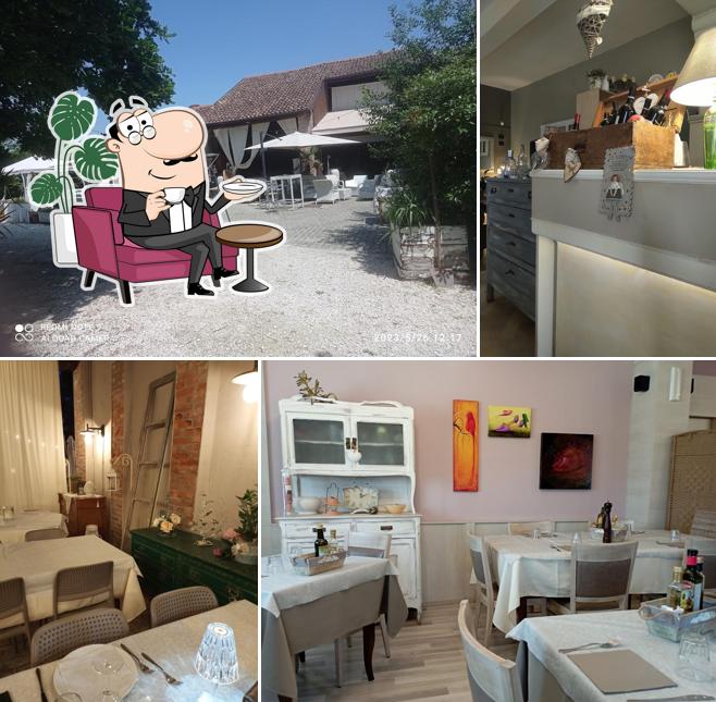 Gli interni di Trattoria La Corte