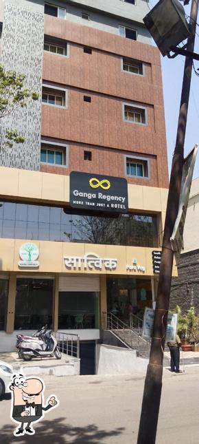 The exterior of Satvik Pure Veg Restaurant