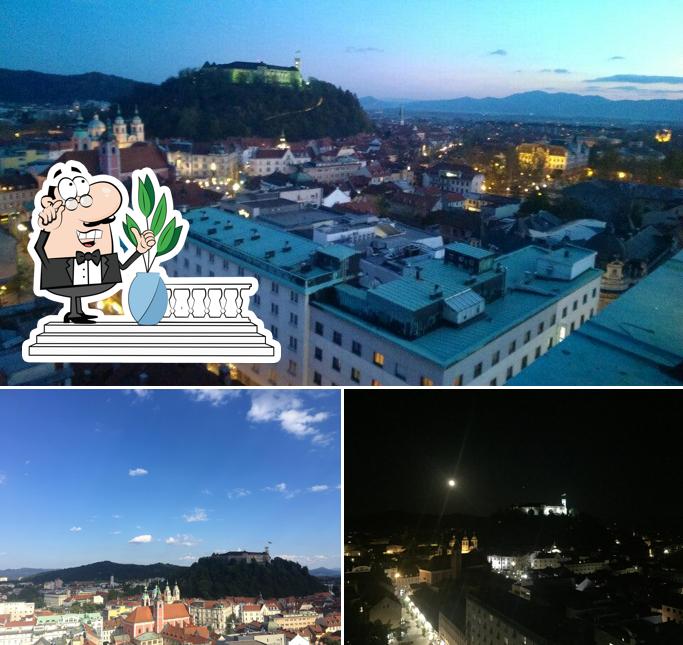 L'area esterna è una caratteristica importante di Caffe Nebotičnik