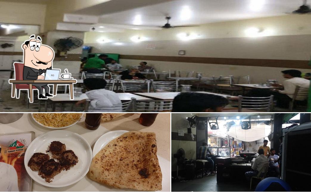 The photo of interior and food at Tunday Kababi