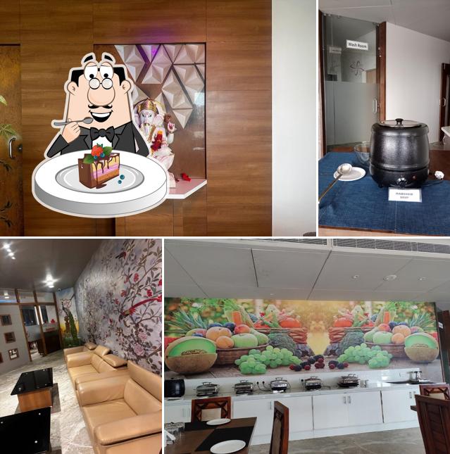 Chocolate cake at Kamat Restaurant