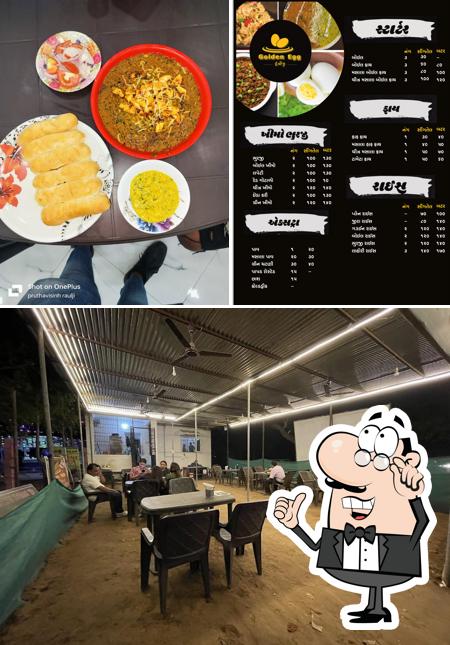 The photo of Golden egg eatery’s interior and food