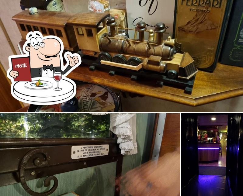 Questa è la foto che presenta la cibo e bancone da bar di Voiture Café Treno Bar