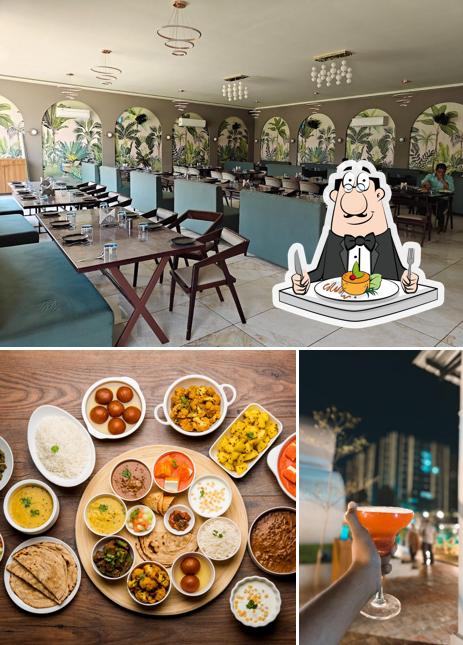 Among different things one can find food and interior at Greenleaf Garden Restaurant Gandhinagar