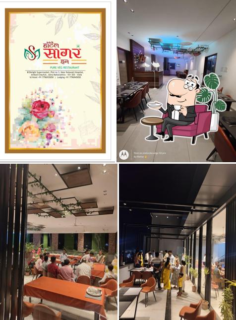 The interior of Hotel Sagar Inn